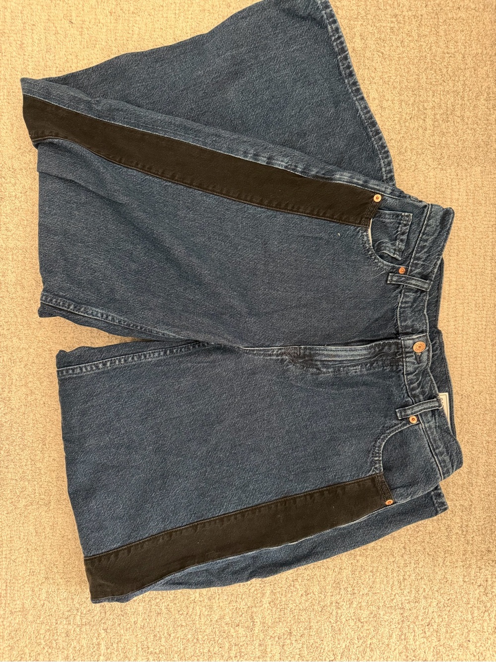 GAP Blue Flare Jeans with Black Side Stripe